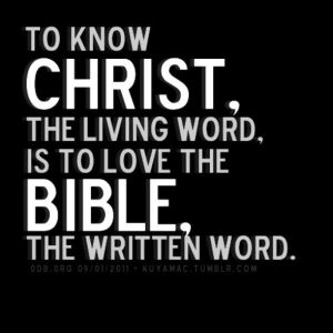 living Word written word