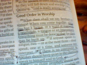 When you come together Bible