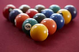 pool balls racked