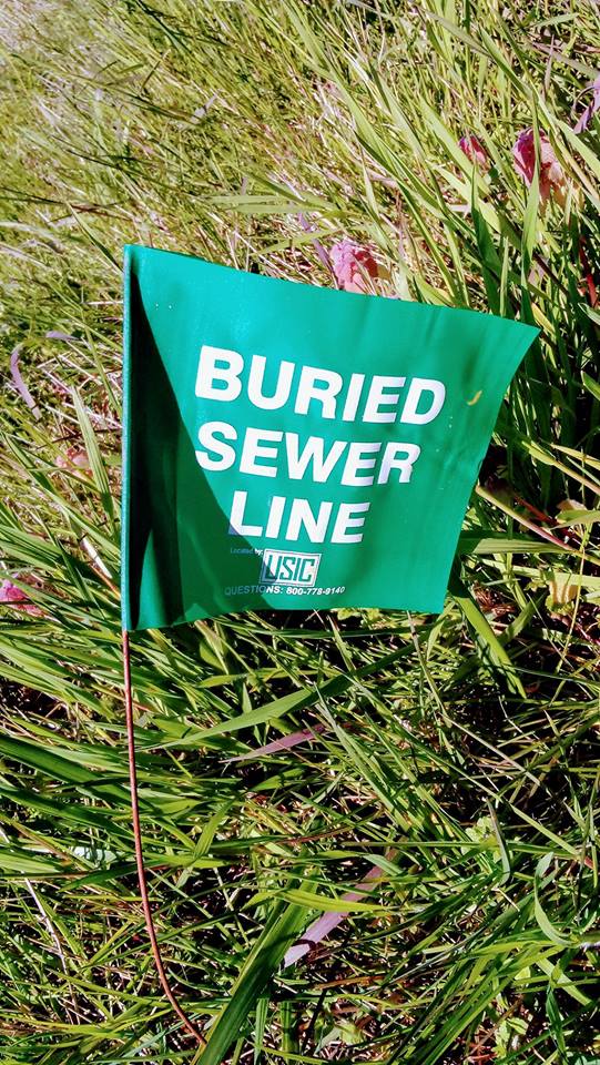 Burried sewer line