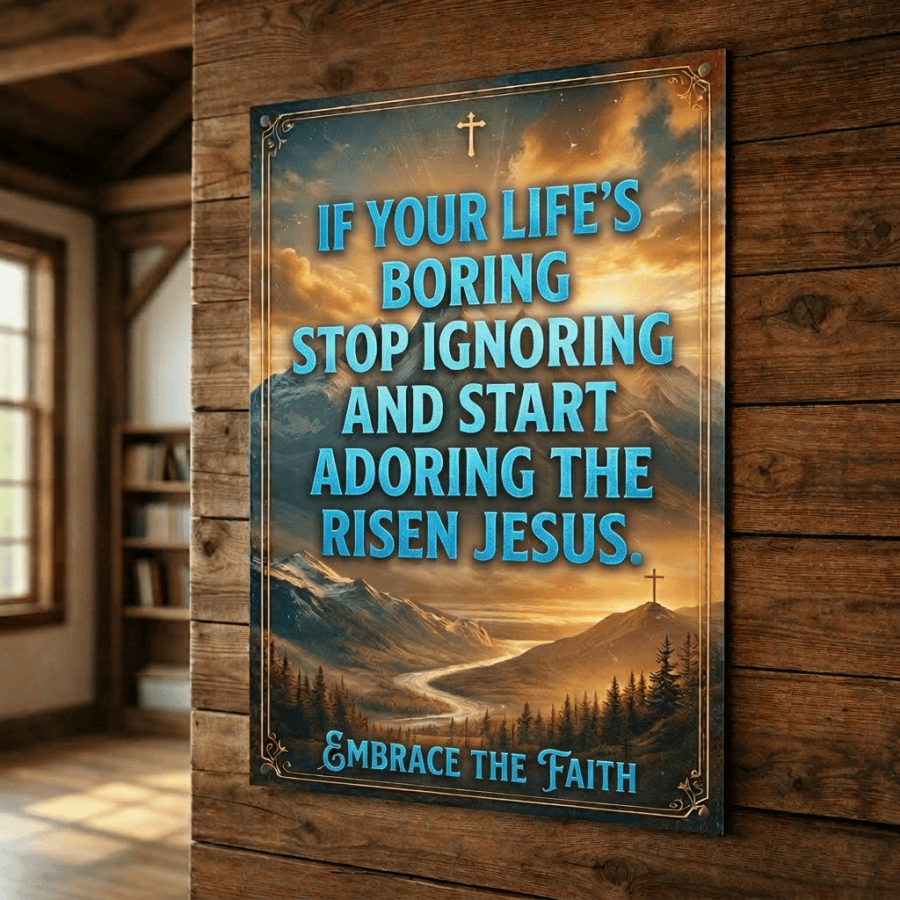 Poster with text Faith can move mountains with God all things are possible Matthew 19:26 over a mountain landscape