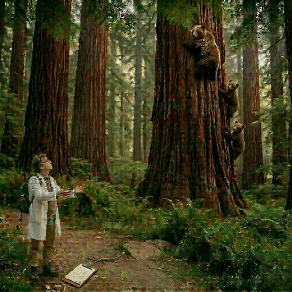 Man on hiking trail surrounded by lush green trees